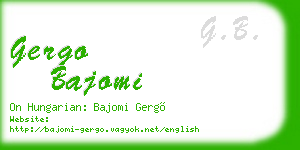 gergo bajomi business card
