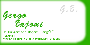gergo bajomi business card
